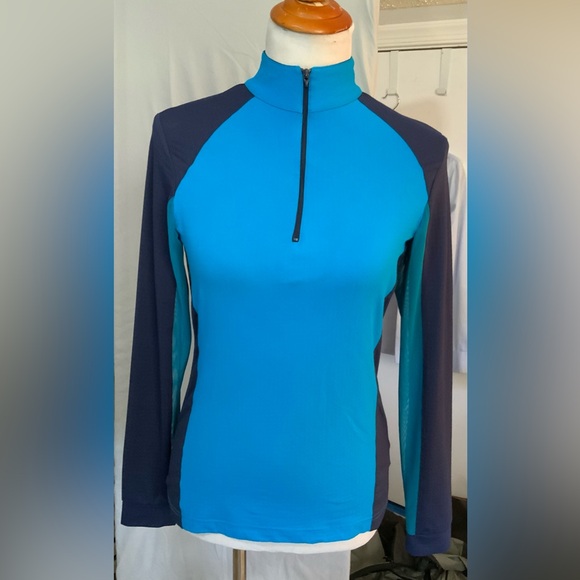 EIS Sun Shirt Small | Cool Mesh Zip | Blue Navy | Made in USA - Picture 1 of 6